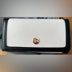 Jessica Moore -Elegant White and Black Women's Wallet